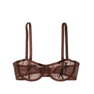 CUUP Balconette Mesh Bra in 32E in Espresso